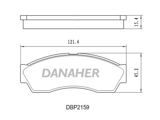 Danaher DBP2159 Гальмівні колодки, комплект DBP2159: Купити в Україні - Добра ціна на EXIST.UA!