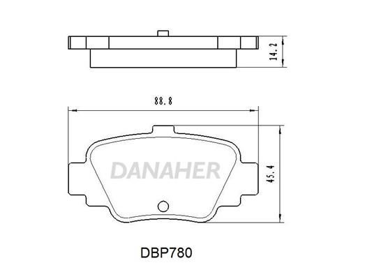 Danaher DBP780 Гальмівні колодки, комплект DBP780: Купити в Україні - Добра ціна на EXIST.UA!