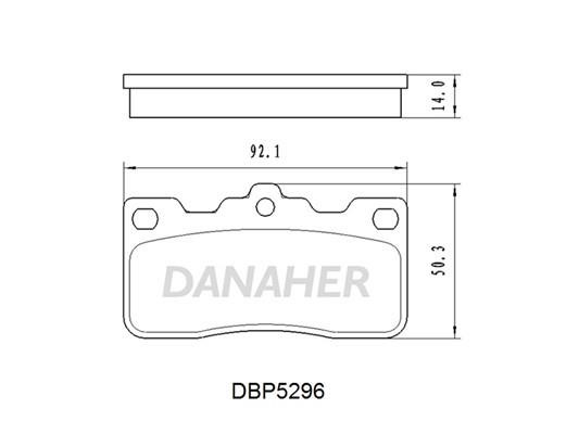 Danaher DBP5296 Гальмівні колодки задні, комплект DBP5296: Купити в Україні - Добра ціна на EXIST.UA!