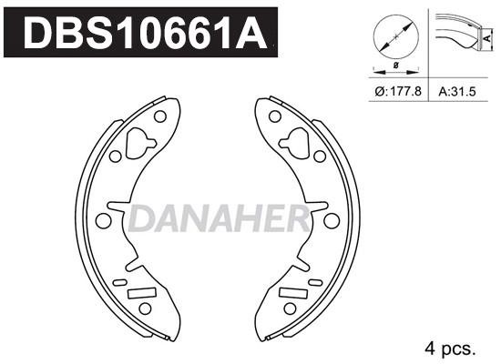 Danaher DBS10661A Колодки гальмівні барабанні, комплект DBS10661A: Купити в Україні - Добра ціна на EXIST.UA!