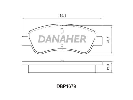 Danaher DBP1679 Гальмівні колодки, комплект DBP1679: Купити в Україні - Добра ціна на EXIST.UA!