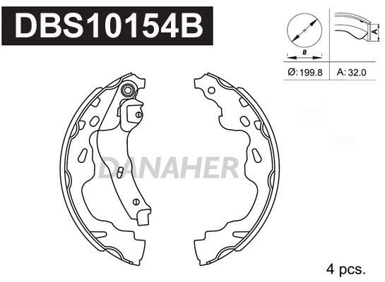 Danaher DBS10154B Колодки гальмівні барабанні, комплект DBS10154B: Купити в Україні - Добра ціна на EXIST.UA!