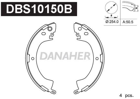 Danaher DBS10150B Колодки гальмівні барабанні, комплект DBS10150B: Купити в Україні - Добра ціна на EXIST.UA!