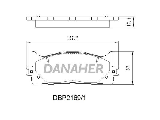 Danaher DBP2169/1 Гальмівні колодки, комплект DBP21691: Купити в Україні - Добра ціна на EXIST.UA!