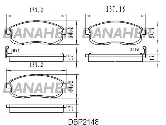 Danaher DBP2148 Гальмівні колодки, комплект DBP2148: Купити в Україні - Добра ціна на EXIST.UA!