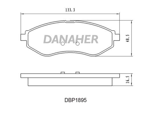 Danaher DBP1895 Гальмівні колодки, комплект DBP1895: Купити в Україні - Добра ціна на EXIST.UA!