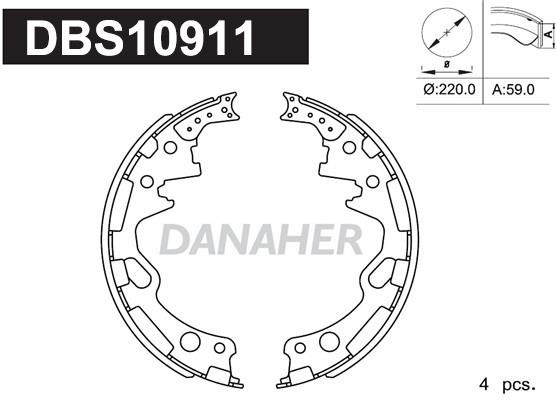 Danaher DBS10911 Колодки гальмівні барабанні, комплект DBS10911: Купити в Україні - Добра ціна на EXIST.UA!
