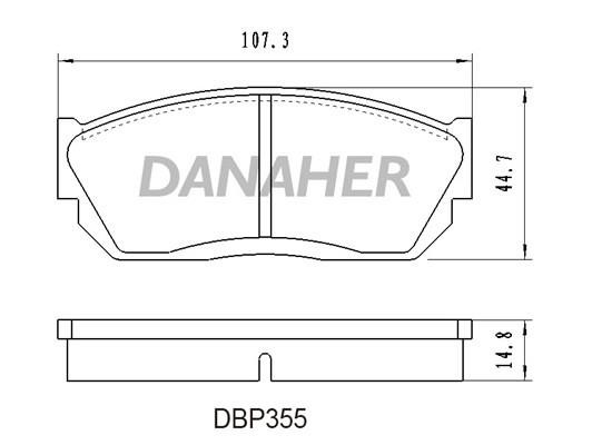 Danaher DBP355 Гальмівні колодки, комплект DBP355: Купити в Україні - Добра ціна на EXIST.UA!