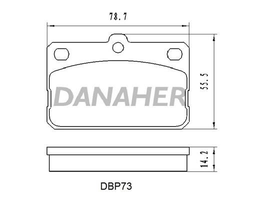 Danaher DBP73 Гальмівні колодки, комплект DBP73: Купити в Україні - Добра ціна на EXIST.UA!