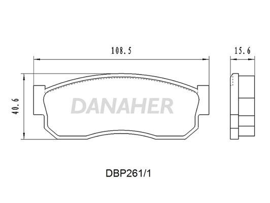 Danaher DBP261/1 Гальмівні колодки, комплект DBP2611: Купити в Україні - Добра ціна на EXIST.UA!