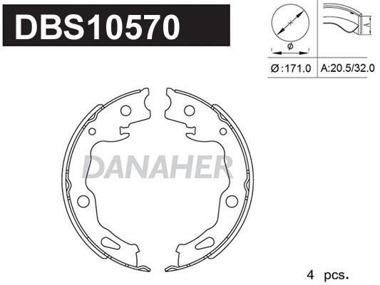 Danaher DBS10570 Колодки гальмівні стояночного гальма DBS10570: Купити в Україні - Добра ціна на EXIST.UA!