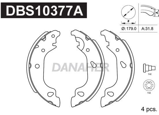 Danaher DBS10377A Колодки гальмівні барабанні, комплект DBS10377A: Купити в Україні - Добра ціна на EXIST.UA!