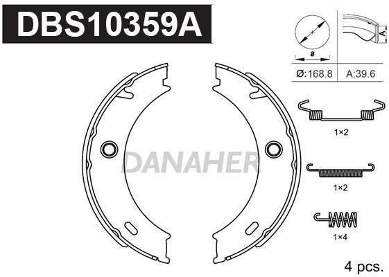 Danaher DBS10359A Колодки гальмівні стояночного гальма DBS10359A: Купити в Україні - Добра ціна на EXIST.UA!