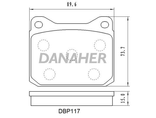 Danaher DBP117 Гальмівні колодки, комплект DBP117: Купити в Україні - Добра ціна на EXIST.UA!