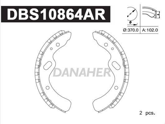 Danaher DBS10864AR Колодки гальмівні барабанні, комплект DBS10864AR: Купити в Україні - Добра ціна на EXIST.UA!