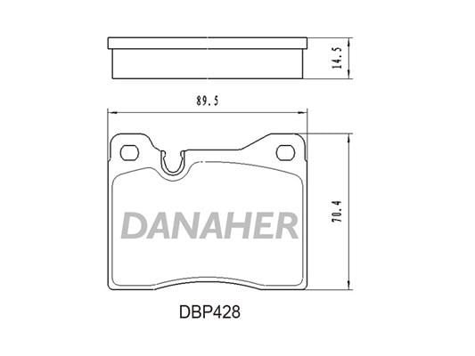 Danaher DBP428 Гальмівні колодки, комплект DBP428: Купити в Україні - Добра ціна на EXIST.UA!