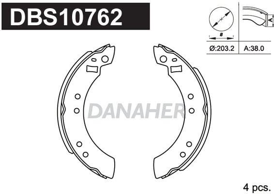 Danaher DBS10762 Колодки гальмівні барабанні, комплект DBS10762: Купити в Україні - Добра ціна на EXIST.UA!