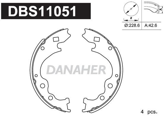Danaher DBS11051 Колодки гальмівні барабанні, комплект DBS11051: Купити в Україні - Добра ціна на EXIST.UA!