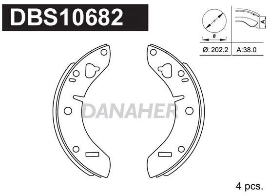 Danaher DBS10682 Колодки гальмівні барабанні, комплект DBS10682: Купити в Україні - Добра ціна на EXIST.UA!