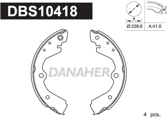 Danaher DBS10418 Колодки гальмівні барабанні, комплект DBS10418: Купити в Україні - Добра ціна на EXIST.UA!