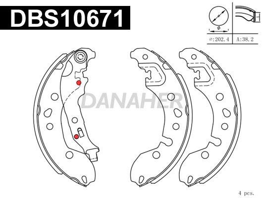Danaher DBS10671 Колодки гальмівні барабанні, комплект DBS10671: Купити в Україні - Добра ціна на EXIST.UA!