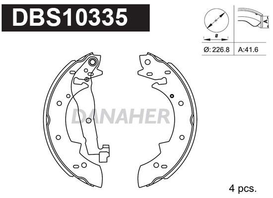 Danaher DBS10335 Колодки гальмівні барабанні, комплект DBS10335: Купити в Україні - Добра ціна на EXIST.UA!