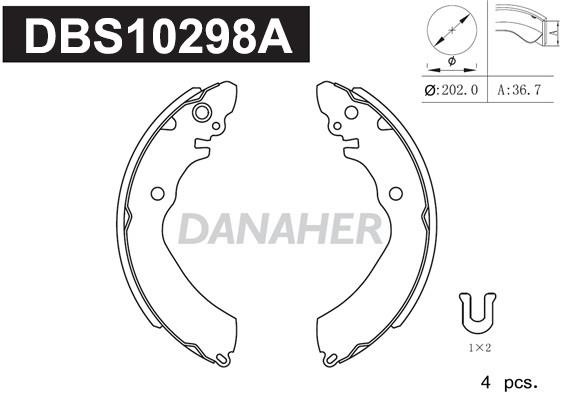 Danaher DBS10298A Колодки гальмівні барабанні, комплект DBS10298A: Купити в Україні - Добра ціна на EXIST.UA!