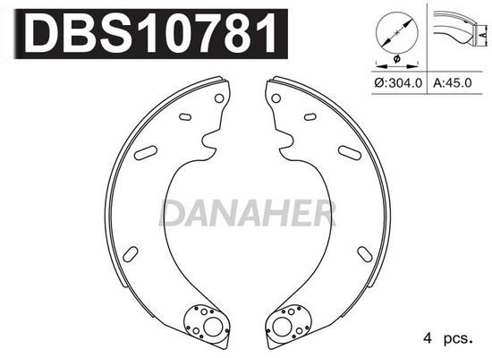Danaher DBS10781 Колодки гальмівні барабанні, комплект DBS10781: Купити в Україні - Добра ціна на EXIST.UA!