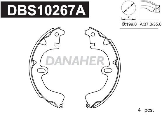 Danaher DBS10267A Колодки гальмівні барабанні, комплект DBS10267A: Купити в Україні - Добра ціна на EXIST.UA!