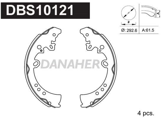 Danaher DBS10121 Колодки гальмівні барабанні, комплект DBS10121: Купити в Україні - Добра ціна на EXIST.UA!
