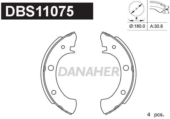 Danaher DBS11075 Колодки гальмівні барабанні, комплект DBS11075: Купити в Україні - Добра ціна на EXIST.UA!