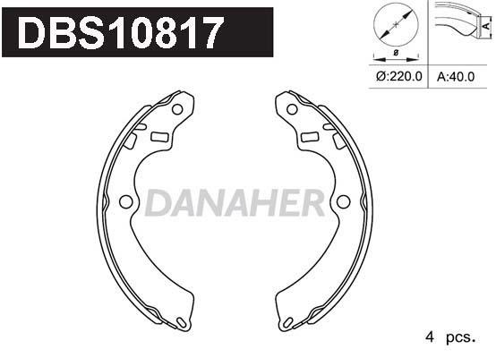 Danaher DBS10817 Колодки гальмівні барабанні, комплект DBS10817: Купити в Україні - Добра ціна на EXIST.UA!