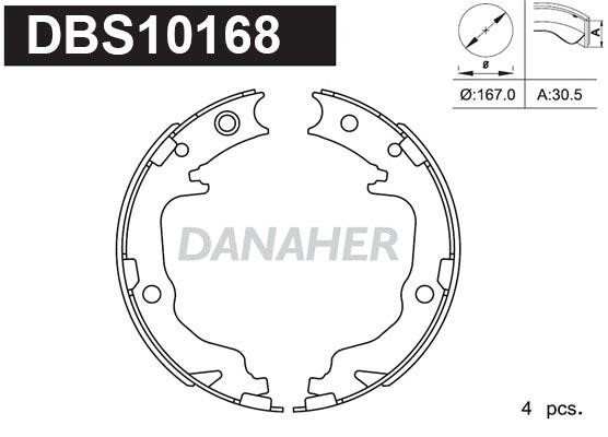 Danaher DBS10168 Колодки гальмівні стояночного гальма DBS10168: Купити в Україні - Добра ціна на EXIST.UA!