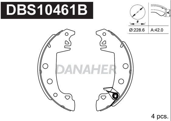 Danaher DBS10461B Колодки гальмівні барабанні, комплект DBS10461B: Купити в Україні - Добра ціна на EXIST.UA!