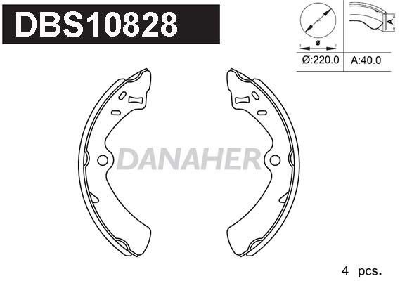 Danaher DBS10828 Колодки гальмівні барабанні, комплект DBS10828: Купити в Україні - Добра ціна на EXIST.UA!