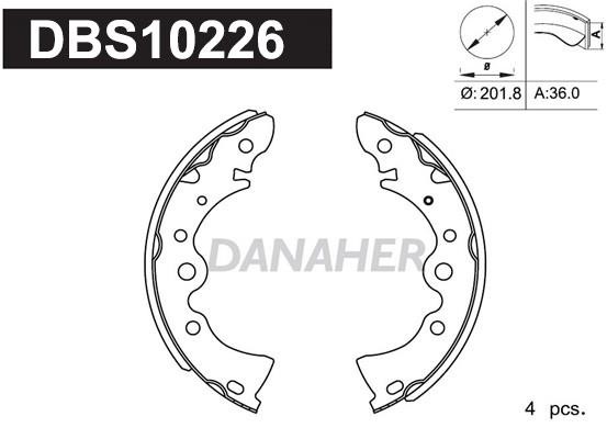 Danaher DBS10226 Колодки гальмівні барабанні, комплект DBS10226: Купити в Україні - Добра ціна на EXIST.UA!