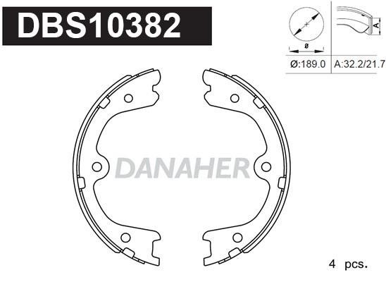 Danaher DBS10382 Колодки гальмівні стояночного гальма DBS10382: Купити в Україні - Добра ціна на EXIST.UA!