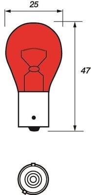 Motorquip VBU584 Лампа розжарювання червона PR21W 12V 21W VBU584: Приваблива ціна - Купити в Україні на EXIST.UA!