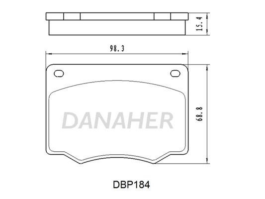 Danaher DBP184 Гальмівні колодки, комплект DBP184: Купити в Україні - Добра ціна на EXIST.UA!