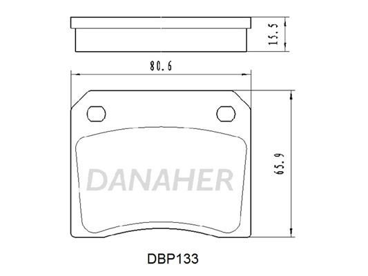 Danaher DBP133 Гальмівні колодки, комплект DBP133: Приваблива ціна - Купити в Україні на EXIST.UA!