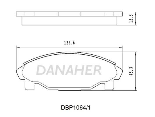 Danaher DBP1064/1 Гальмівні колодки, комплект DBP10641: Купити в Україні - Добра ціна на EXIST.UA!
