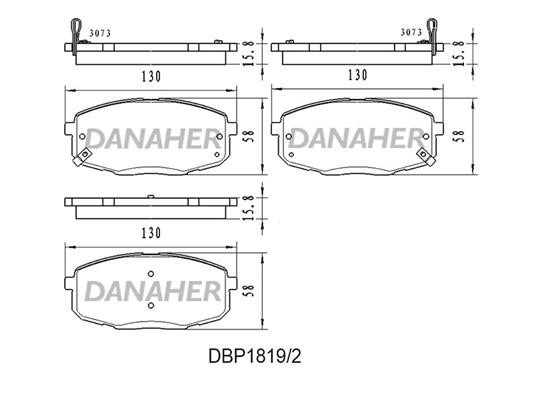Danaher DBP1819/2 Гальмівні колодки, комплект DBP18192: Купити в Україні - Добра ціна на EXIST.UA!