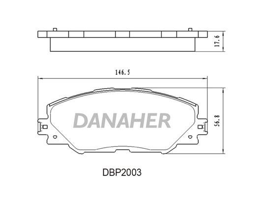 Danaher DBP2003 Гальмівні колодки, комплект DBP2003: Купити в Україні - Добра ціна на EXIST.UA!