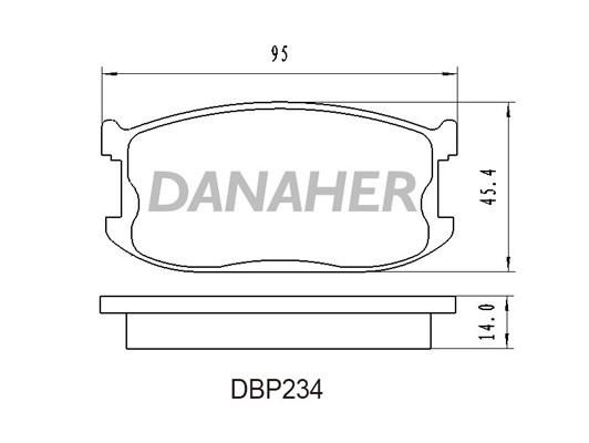 Danaher DBP234 Гальмівні колодки, комплект DBP234: Приваблива ціна - Купити в Україні на EXIST.UA!