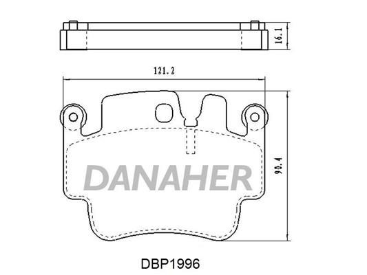 Danaher DBP1996 Гальмівні колодки, комплект DBP1996: Купити в Україні - Добра ціна на EXIST.UA!