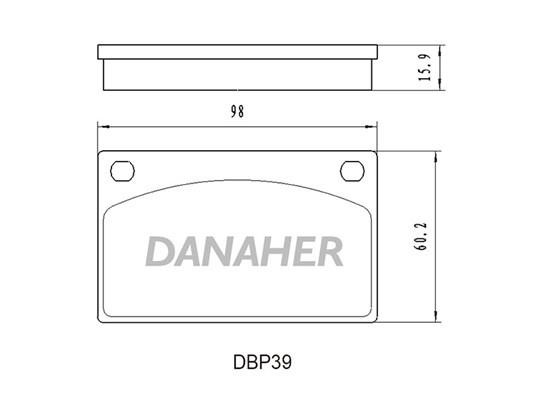 Danaher DBP39 Гальмівні колодки, комплект DBP39: Купити в Україні - Добра ціна на EXIST.UA!