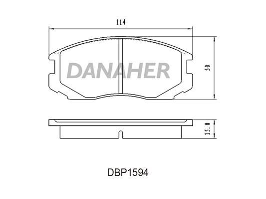 Danaher DBP1594 Гальмівні колодки, комплект DBP1594: Купити в Україні - Добра ціна на EXIST.UA!