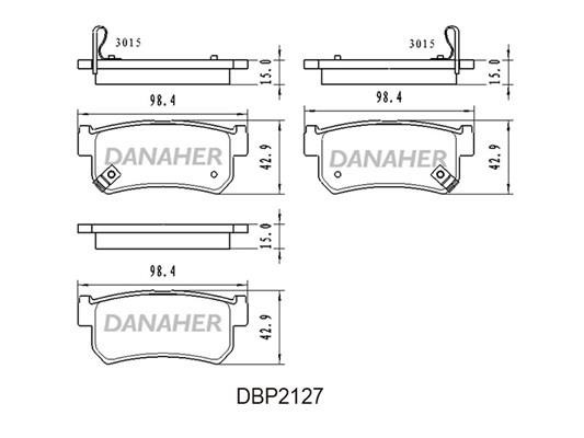 Danaher DBP2127 Гальмівні колодки, комплект DBP2127: Купити в Україні - Добра ціна на EXIST.UA!