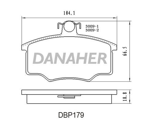 Danaher DBP179 Гальмівні колодки, комплект DBP179: Купити в Україні - Добра ціна на EXIST.UA!