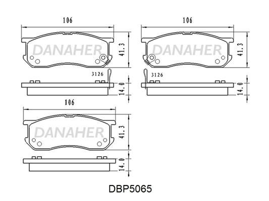 Danaher DBP5065 Гальмівні колодки передні, комплект DBP5065: Купити в Україні - Добра ціна на EXIST.UA!